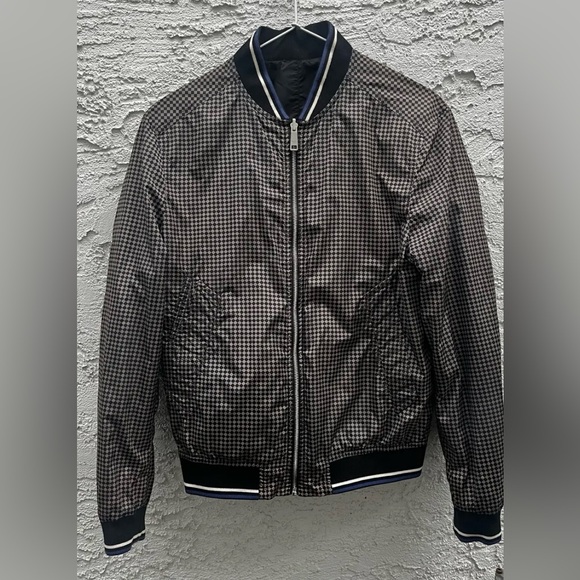 Prada Reversible Bomber Jacket US40 (IT50) Black Grey - Picture 5 of 11